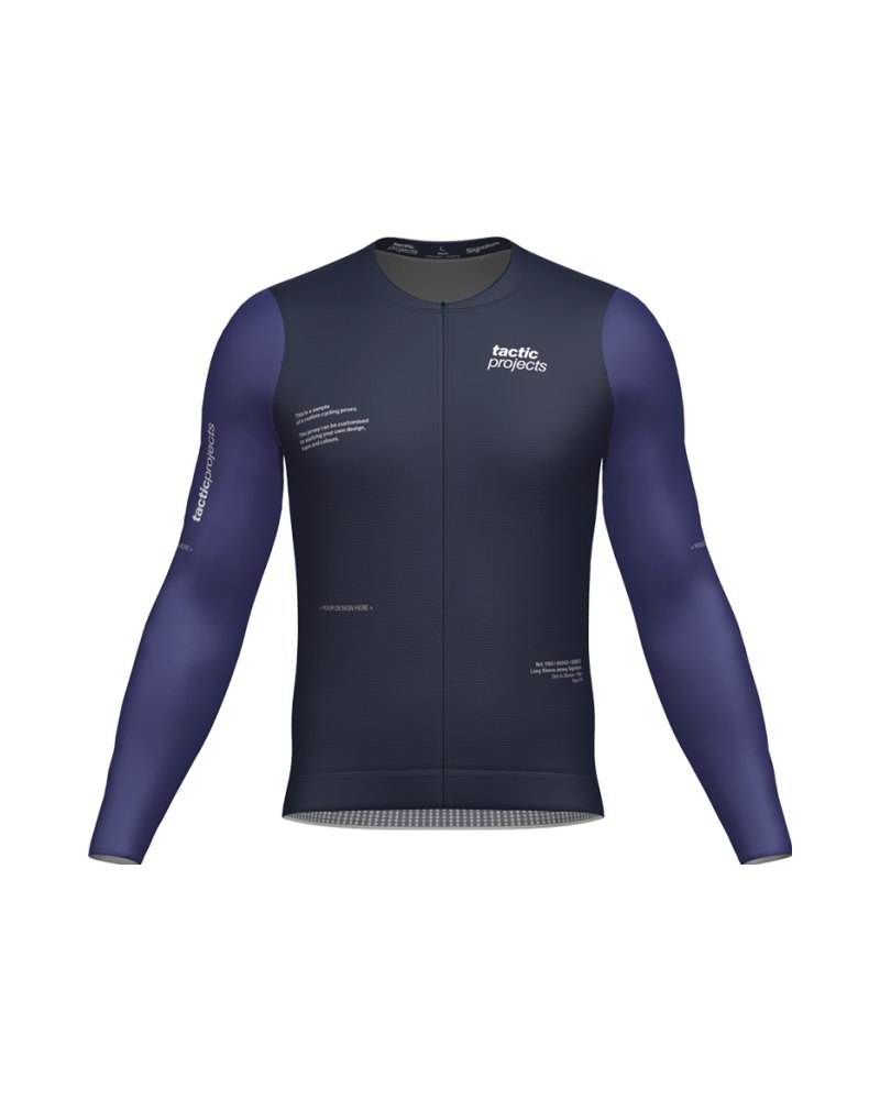 Heren Signature wielershirt lange mouw met set-in mouw