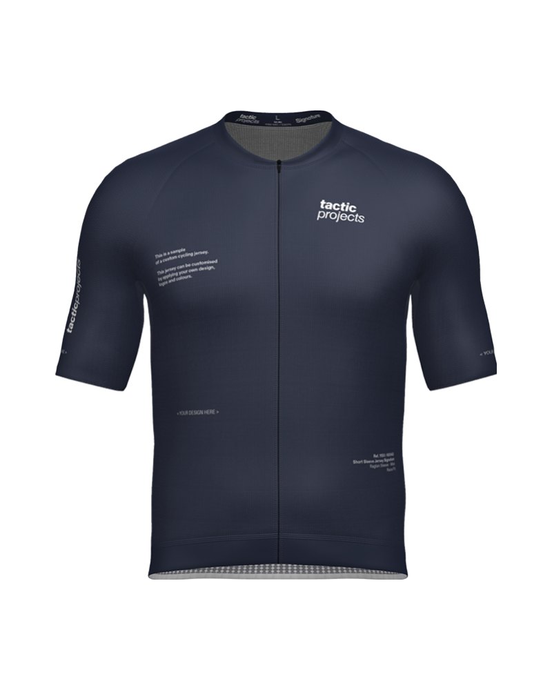 Heren Signature wielershirt korte mouw met raglanmouw