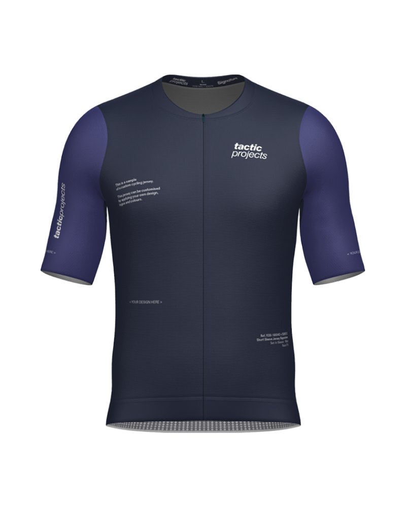 Heren Signature wielershirt korte mouw met set-in mouw