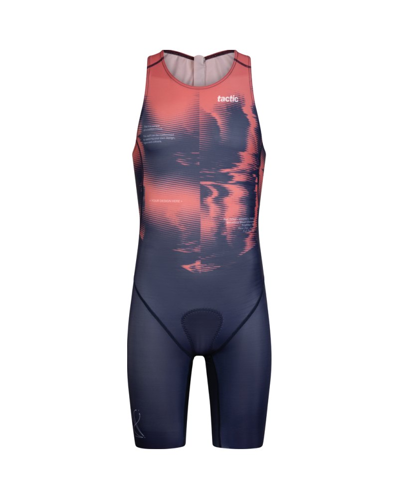 Heren trisuit met rugrits, sprint en olympische afstand