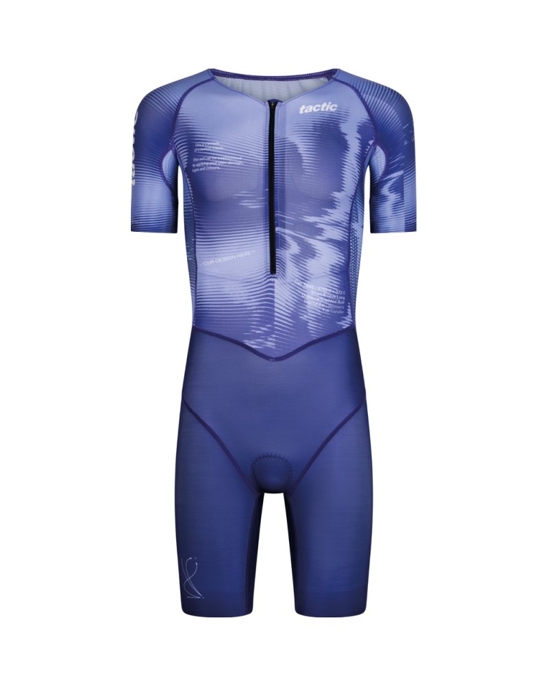 Dames trisuit lange afstand, korte mouw met voorrits