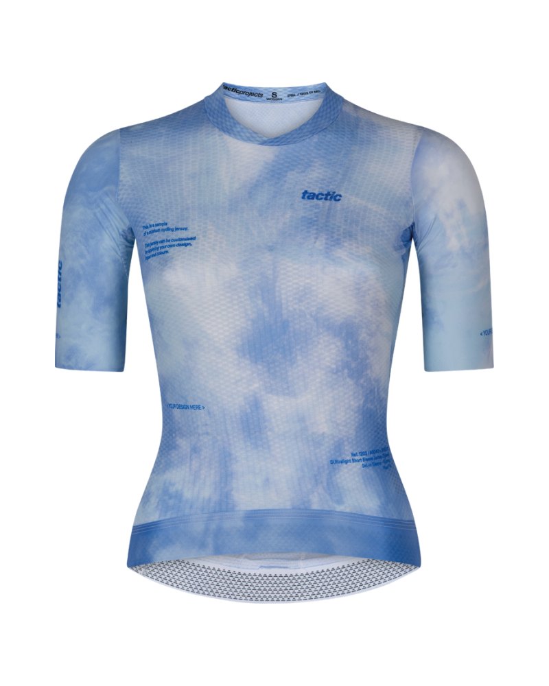 Dames ultralight wielershirt korte mouw zonder rits